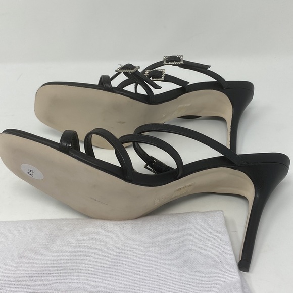 NEW ASTER capri shoe strappy high heeled, black sandals. without box Size 8.5 - Picture 4 of 7